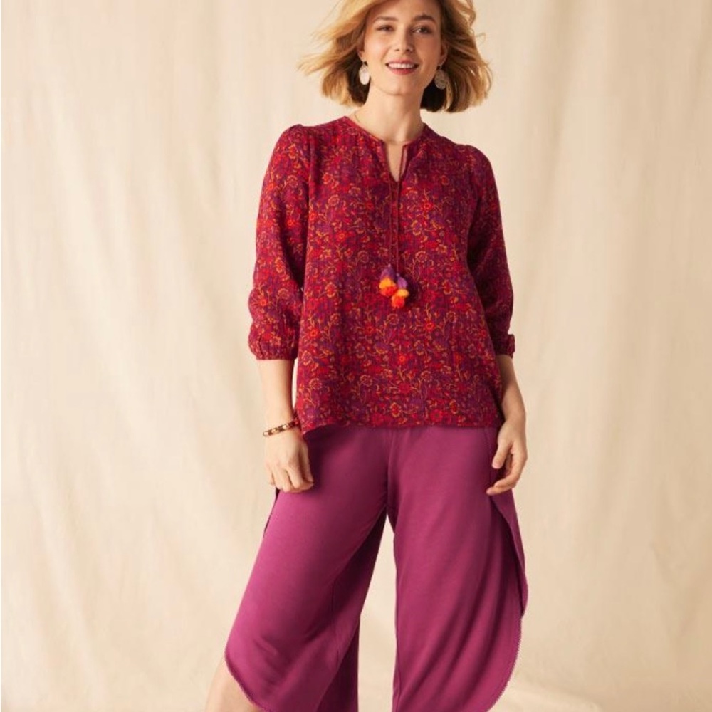 NWT Matilda Jane Women’s Blissfully Beachy Lace Detail Tulip Pants XL